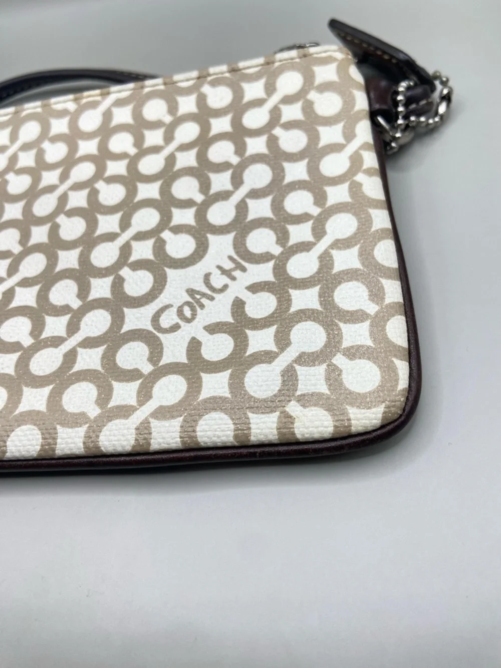 Coach Penelope Signature Patent Leather Wristlet